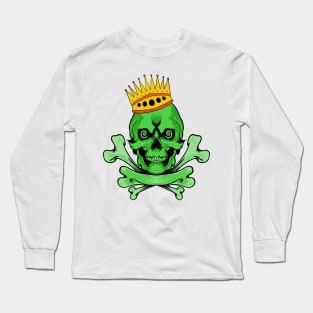 Green Skull Queen Long Sleeve T-Shirt